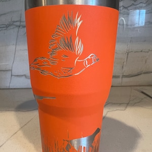 Hunting tumbler - Pheasant full wrap tumbler - Laser engraved tumbler - 30 oz tumbler - Cup holder friendly - Yukon tumbler