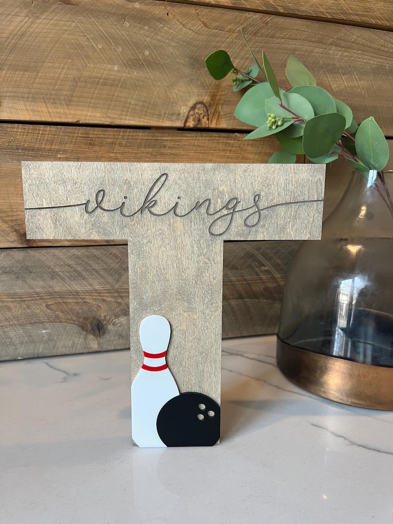 Decorazioni per la casa a tema bowling - Decorazioni per la casa a tema bowling e birilli - Regalo per appassionati di bowling - Bowling - Banchetto di fine anno per giocatori senior di bowling - Regalo per un compagno di bowling - Premio per la squadra di bowling immagine 17