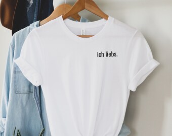 Oświadczenie T-Shirt minimalistycznisch ich Liebs t-shirt T-shirt z koszulą Spruch Geschenkidee