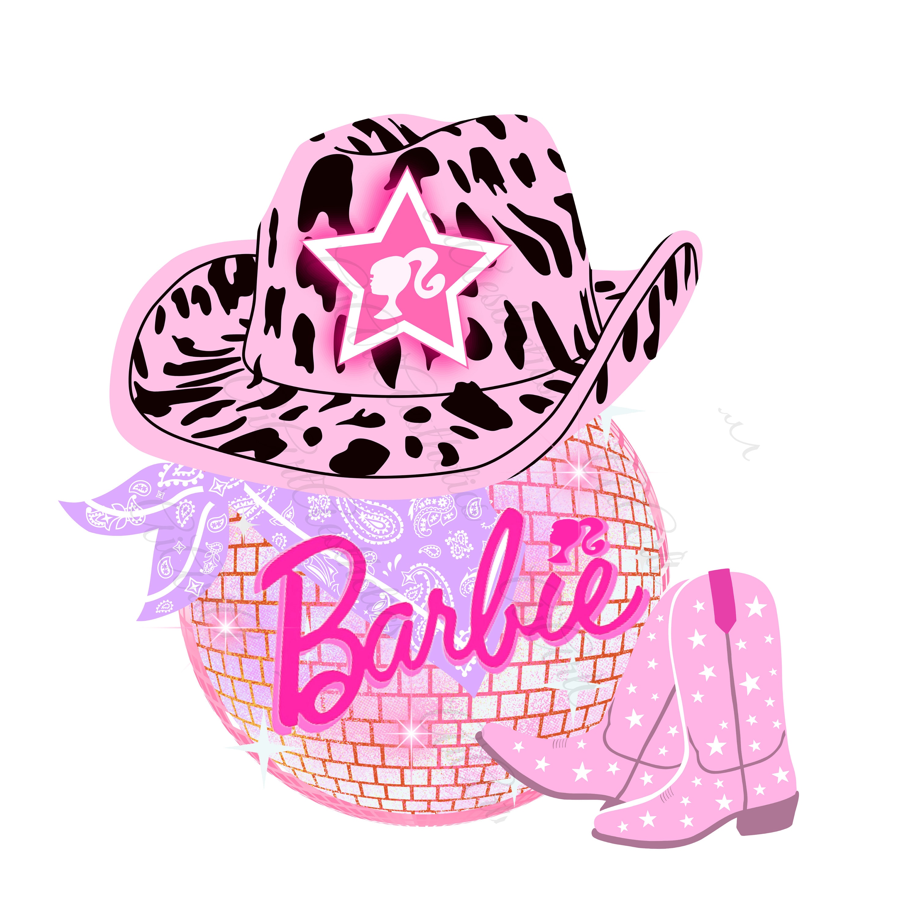 Western Barbie Cowboy Hatboot Starspink Babe - Etsy Canada