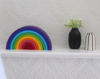 Bright Rainbow Stacking Toy | Silicone Montessori Stacker
