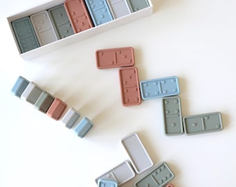 Silicone Domino Play Set | Number & Counting Games Toddlers