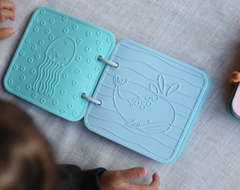 Silicone Sensory Bath Book | Mould Free, BPA Free, Bath Toy