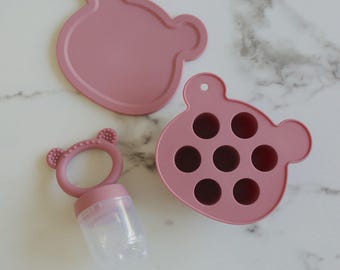 Weaning Feeder & Prep Mould Set | Fruit Feeder for Babies and Toddlers | Breastmilk, Puree, Milk Freezer Tray