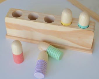 Pop & Play Wooden Toy | Toddler Push and Play Game
