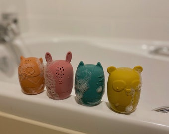 Silicone Mould-Free Bath Toy Set of 4 | BPA Free, Animal Bath Toys