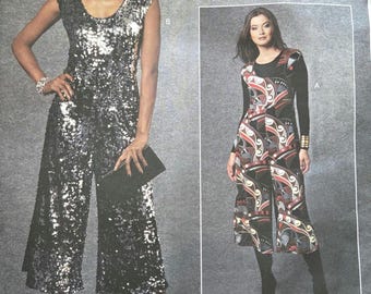 Patron De Couture Vintage Vogue 8333 (années 70) - Robe Et Pantalon Motif B34 - Complet, Pièces Non Découpées