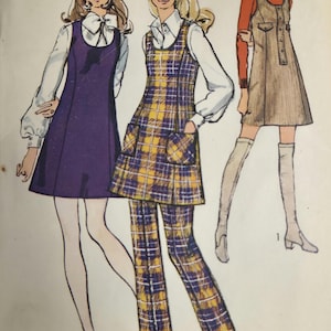 Simplicity 8981 Size 12 Bust 34 1970s Tunic  and Pants Pattern