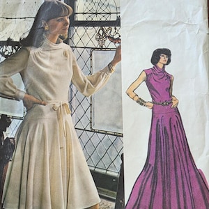 Vintage Vogue Designer Original 1102 Belinda Bellville Sassoon Dress Size 12 Bust 34 Inches