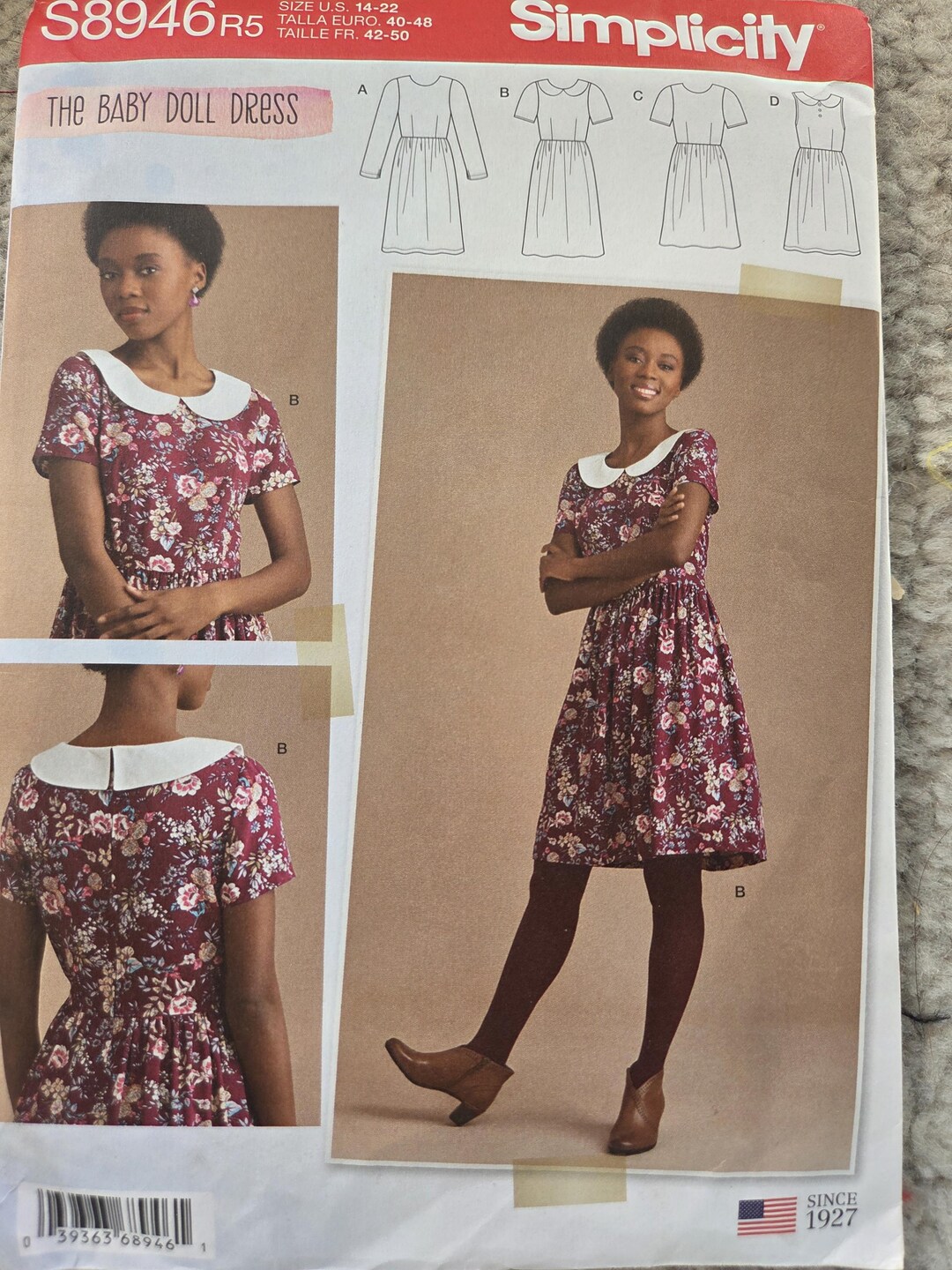 Simplicity 8946 Misses' 2010s Baby Doll Dress *factory Folded Sizes 14 ...