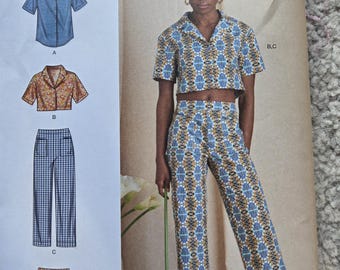 Patrón de costura Simplicity 9610, doblado de fábrica, tallas 6-14, busto 32-34, coordenadas separadas