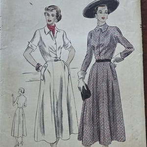 Vogue 6438 Misses&#39; 1940s Misses&#39; One Piece Easy to Make Dress Size 16 Bust 34 Pattern