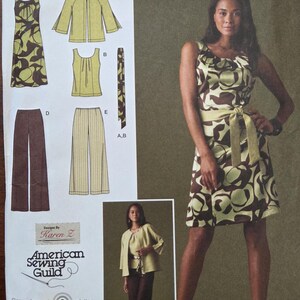 Simplicity 2938 Misses' 2000s American Sewing Guild Factory Folded Coordinate Seperates Sewing Pattern Sizes 20W-28W
