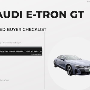 Lista de verificación para compradores de Audi e-Tron GT de segunda mano, guía de inspección de vehículos eléctricos, comprobación de la batería (descarga instantánea)