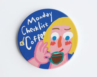 Weekly Mood Ceramic Coaster Set - Funny Home & Office Decor