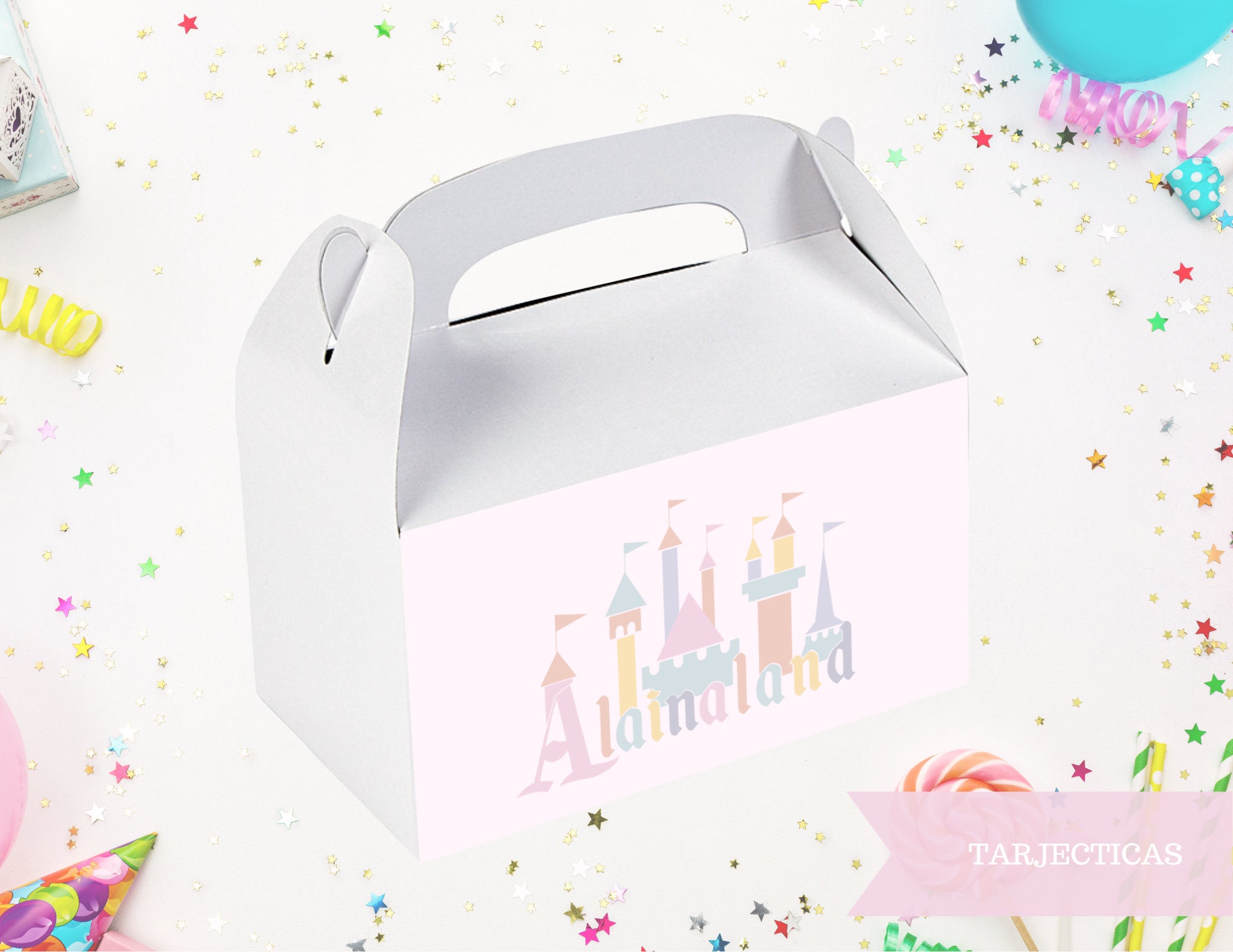 Retro Theme Park Birthday Invitation Customizable Pastel Disneyland ...