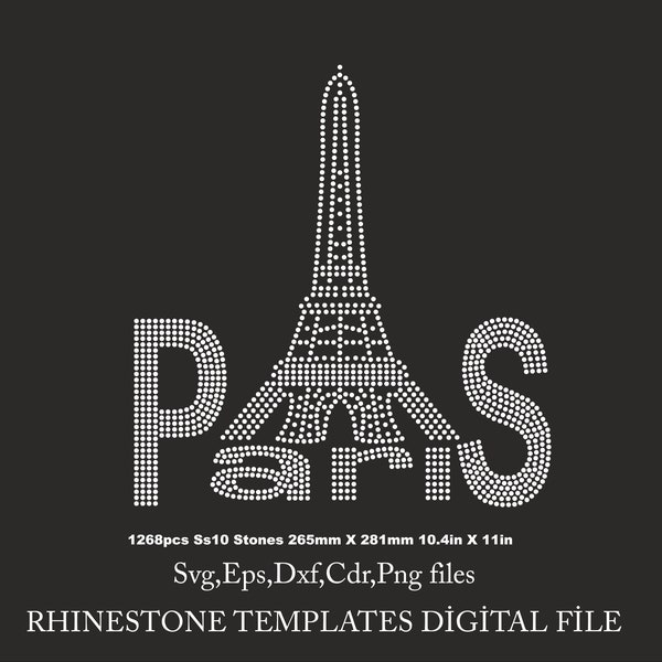 Eiffel Paris Rhinestone Template, Cricut paris, Rhinestone templates, paris Rhinestone Template, Cricut Svg,ss10,Cricut Download File svg