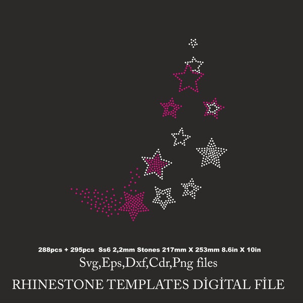 Rhinestone Template Comet,Rhinestone Star,Rhinestone template starbrust for Cricut rhinestone template rhinestone ss6 Download File svg