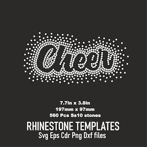 Rhinestone Template Cheer, cricut cheer, cheer templates, ss10 for Cricut rhinestone template rhinestone  Download File svg eps png dxf cdr