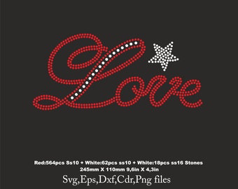 Love Rhinestone Templates, Rhinestone Love, Love cricut, Love svg file for Cricut rhinestone template download File svg eps png dxf cdr