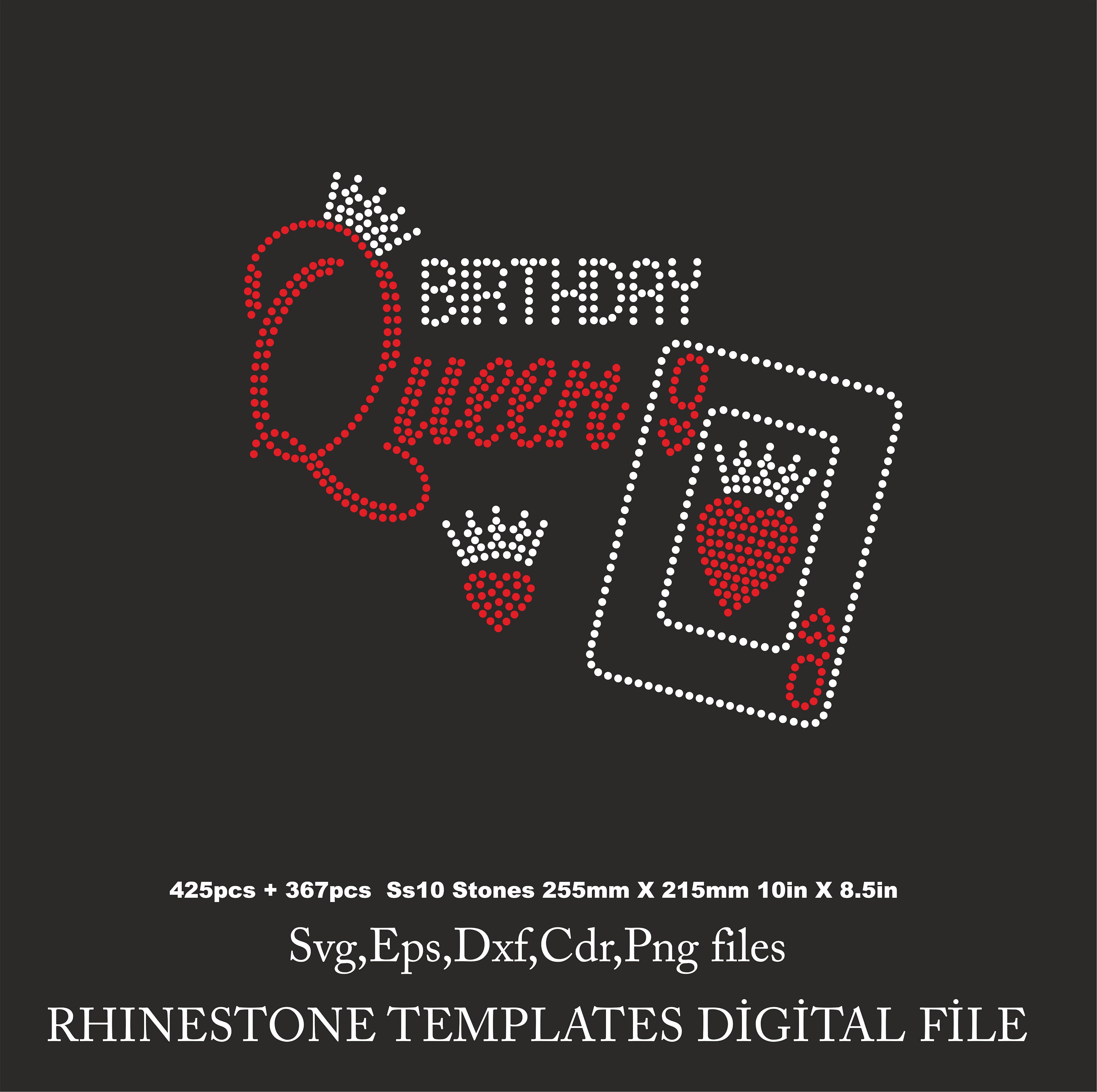 Birthday Rhinestone Template, Birthday Shirt Svg, Poker Ss10 for Cricut ...