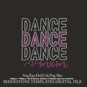 Dance Mom Rhinestone Template, dance svg cricut, dance mom templates, ss10 for Cricut rhinestone template Download File svg eps png dxf cdr