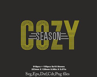 Cozy Season rhinestone template, Cozy Season Svg, Cozy Shirt Svg,ss10 for Cricut rhinestone template Download File svg eps png dxf cdr