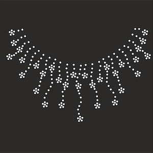 Rhinestone Template Neckline Collar Jevelry Necklace for Cricut rhinestone template rhinestone ss10 Download File svg eps png dxf cdr