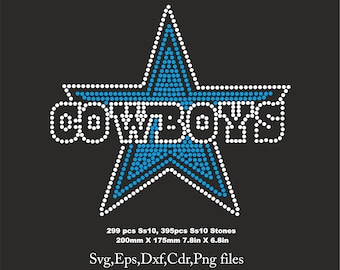 Cowboys Rhinestone Template, Football, Dallas rhinestone ,Cheer Rhinestone,  rhinestone Svg, Cowboys ss10 for Cricut Download File svg