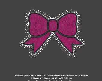 Cheer Bow Rhinestone Template, Ribbon shirt svg, Ribbon svg file for Cricut template, ss10 rhinestone Download File svg eps png dxf cdr