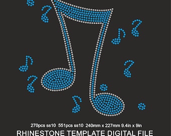 Music Rhinestone Template, Note svg, Music shirt svg, Music ss10 for Cricut rhinestone template design Download File svg eps png dxf cdr