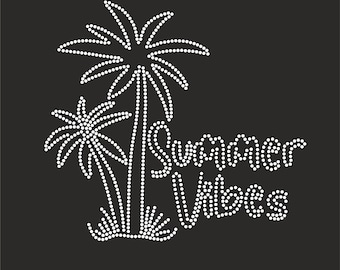Summer Rhinestone Template, cricut summer vibes,palm shirt svg, ss10 svg file for Cricut rhinestone template Download File svg eps dxf cdr
