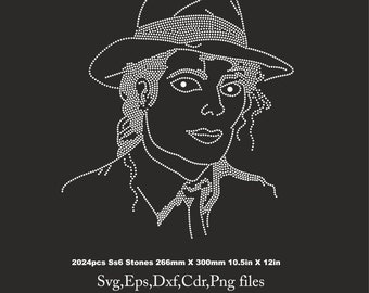 Michael jackson Rhinestone Template, Michael jackson shirt svg, svg file for Cricut rhinestone template  ss6 Download File svg eps  dxf cdr