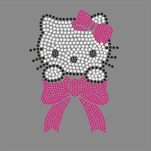 Rhinestone Template Cat Kitty for Cricut rhinestone template rhinestone ss10  SS6Download File svg eps png dxf cdr