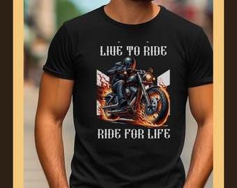 Motorcycle Riders Live To Ride-Ride For Life T-Shirt-Gift For Bikers-Father's Day Gift -Dad Birthday Gift-Sport Bike Shirt-Motorcycle Lovers