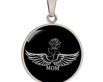 Collar conmemorativo de alas de ángel personalizado - Joyas conmemorativas grabadas a medida - Colgante chapado en oro por la pérdida de un ser querido - Regalo de condolencias