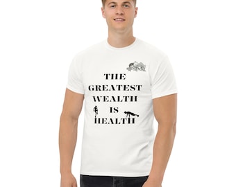 Health Is Wealth Healthy Eating Healthy Lifestyle Vegan Vegetarian Fitness Workout Tshirt