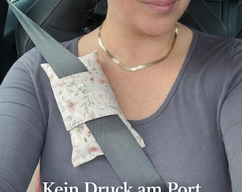 Portkissen Auto Chemo Set – Chemo Geschenk Frau – Brustkrebs Geschenk – Portkatheter Kissen Sicherheitsgurt – BH Kissen nach OP