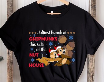 Chip & Dale Christmas Shirt, Christmas Disney Family Vacation T-shirt, Chipmunks Gifts, Snowmen, Snowflake, Double Trouble.