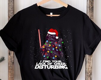 Star Wars-kerstshirt, Star Wars-kerstverlichtingshirt, schattig Star Wars-kerstshirt.