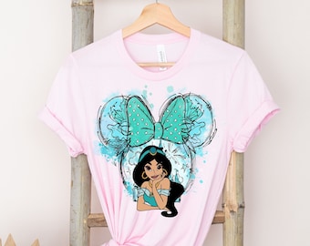 Chemise jasmin, t-shirt princesse jasmin, t-shirt mignon jasmin, chemise mignonne jasmin, chemise princesses Disney