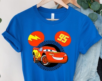 Camicia McQueen, t-shirt Disney Mcqueen, Disney Cars, viaggio di Saetta McQueen Disneyland, regalo per camicia ragazzi, camicia Mickey Toodler