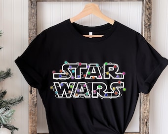 Star Wars-kerstshirt, Star Wars-kerstverlichtingshirt, schattig Star Wars-kerstshirt.