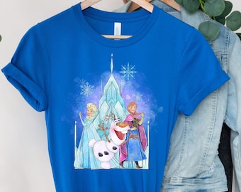 Disney Frozen Tee, Frozen Cute Shirt, Frozen Watercolor shirt,Disney Princess Elsa T-Shirt, Frozen Elsa Anna Shirt.