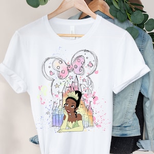 Tiana Disney Shirt, Tiana Aquarell T-Shirt, Tiana Prinzessin Shirt, süßes Tiana T-Shirt.