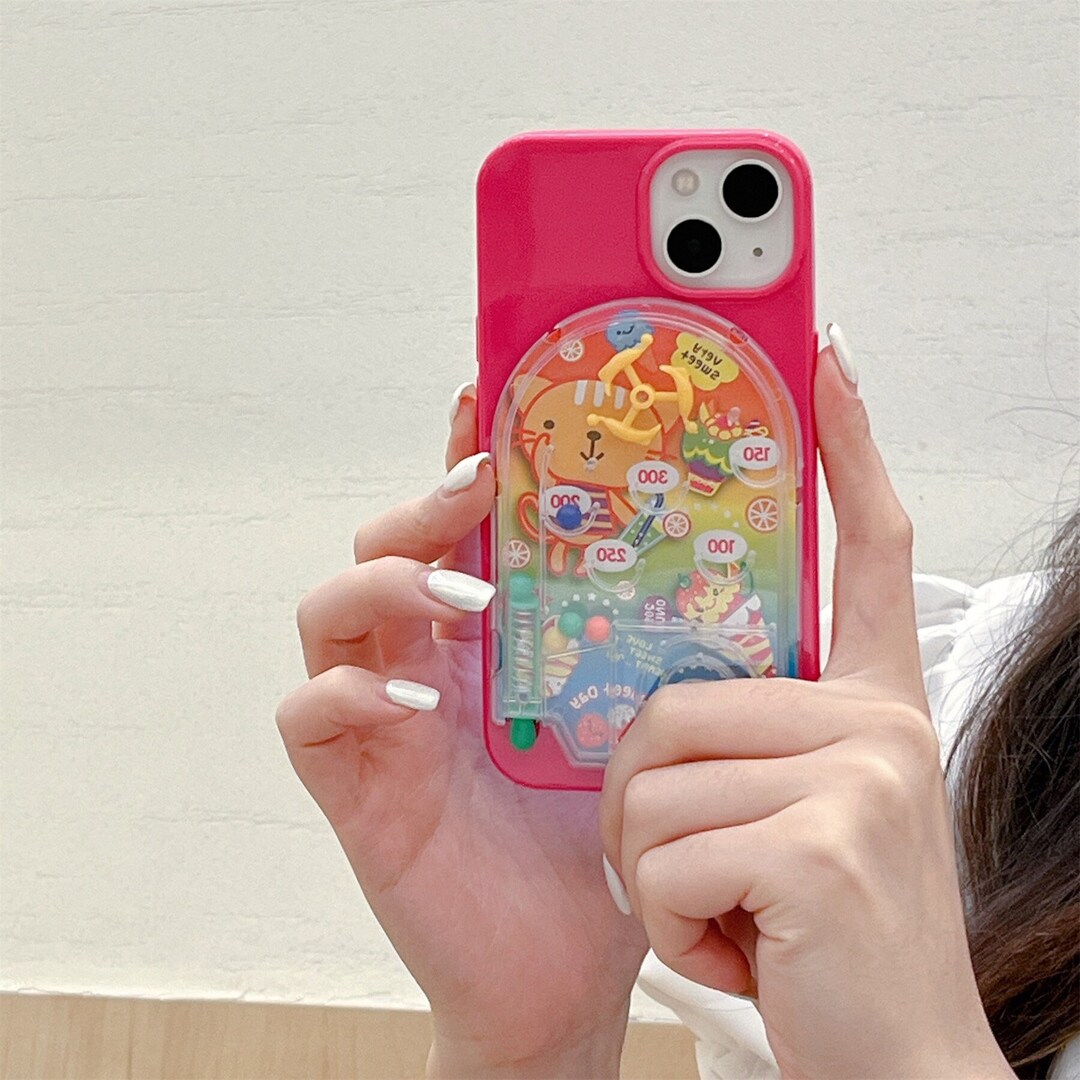 MLH Funny Korean Cute Pinball Catapult Game Machine Phone Case for