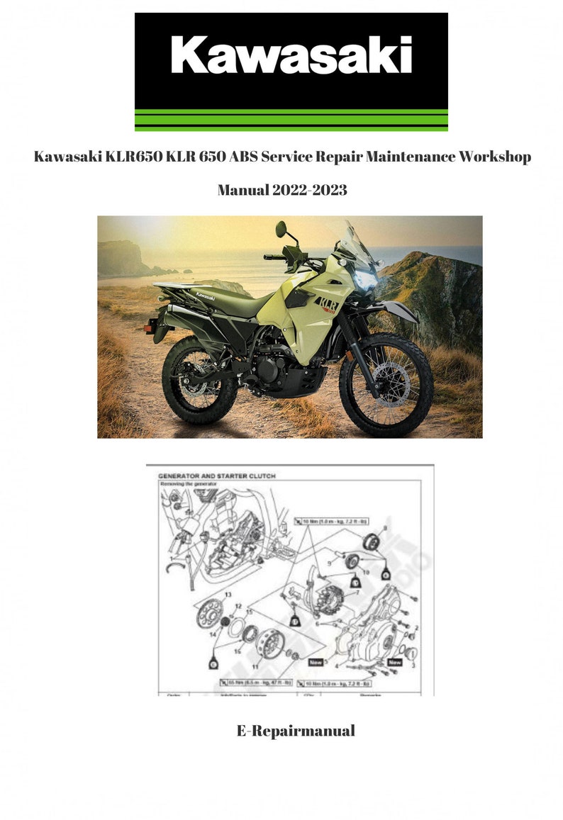 Kawasaki KLR650 KLR 650 ABS Service Repair Maintenance Manual