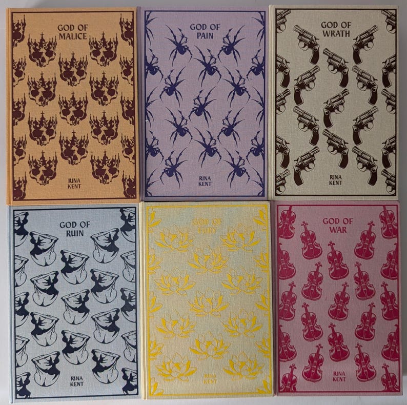 Serie Legado de Dioses de Rina Kent / Ediciones de coleccionista encuadernadas en tela / Libros individuales o conjunto completo imagen 12