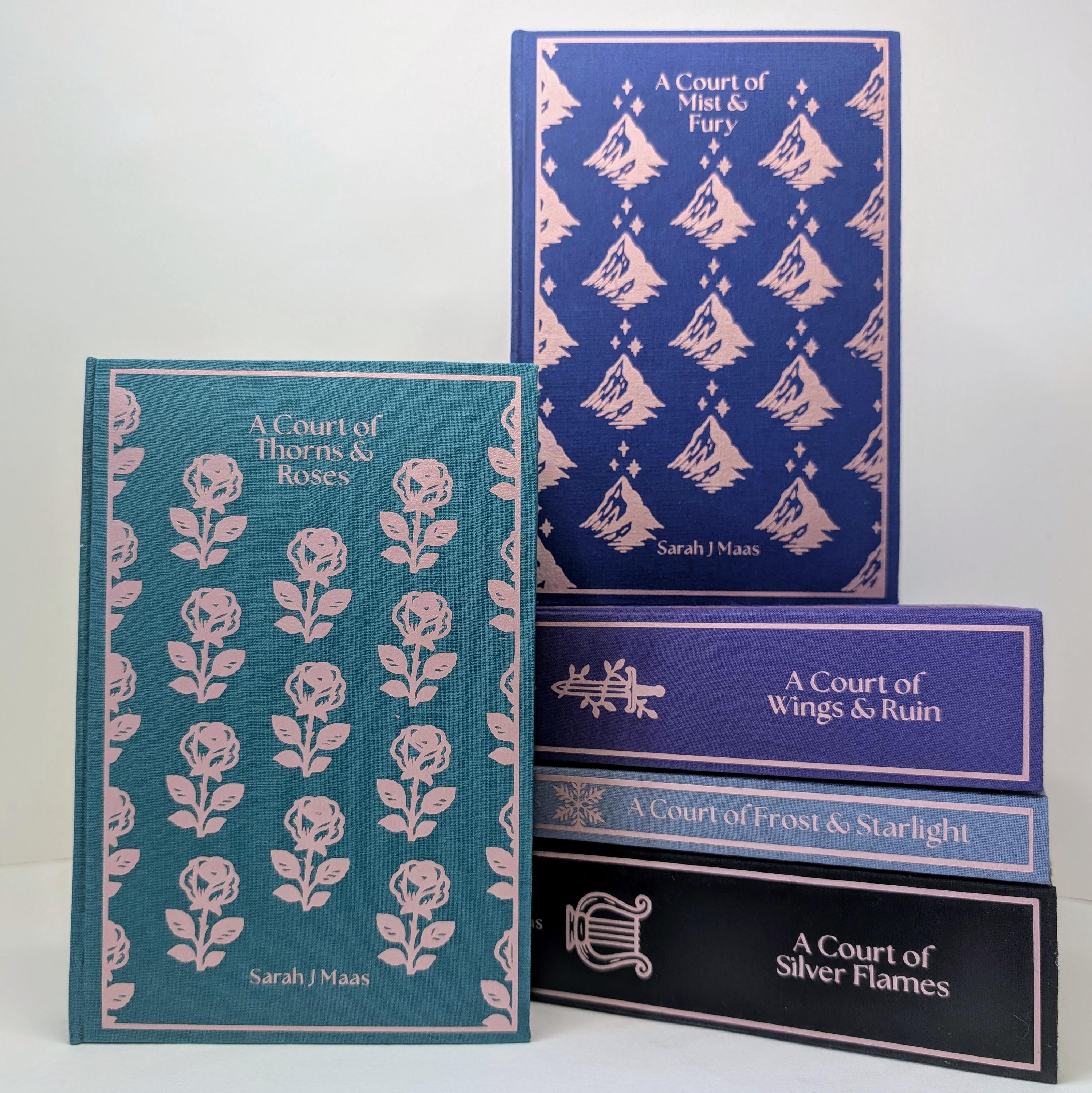 ACOTAR Series by Sarah J. Maas - Handmade Classic Clothbound Hardback Set | Rebound Hardcover Books | Fantasy Novel Collection | Book Lover