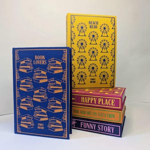 Colección de libros de tapa dura encuadernados en tela de Emily Henry: Juego hecho a mano para amantes de los libros
